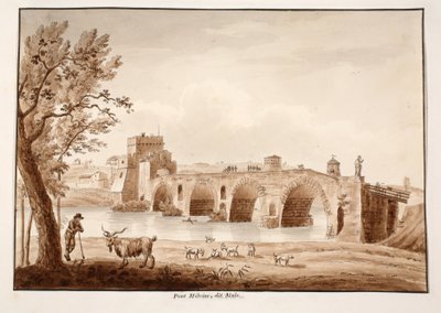 Ponte Milvio, or Ponte Molle by Agostino Tofanelli